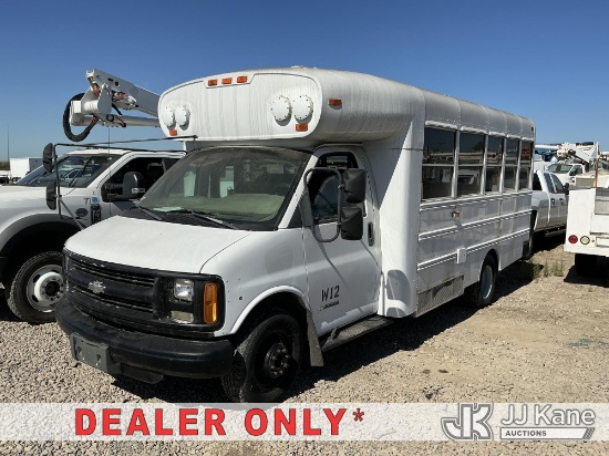 (Dixon, CA) 2001 Chevrolet Express G3500 Passenger Bus Not Running, Conditions Unknown