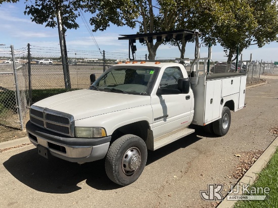 (Dixon, CA) 2001 Dodge Ram 3500 Reg. Cab Long Bed Utility Truck Runs & Moves)( Interior & Exterior D