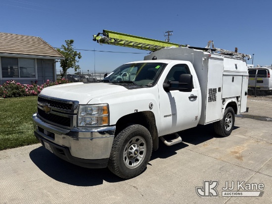 (Dixon, CA) 2012 Chevrolet Silverado 3500HD Work Truck Long Box 4WD Service Truck Runs & Moves