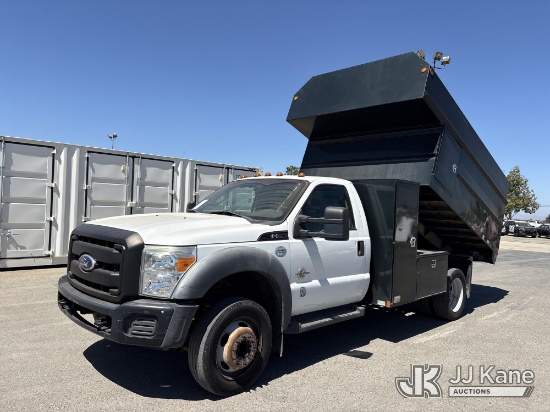 (Dixon, CA) 2011 Ford F-550 Chipper Dump Truck Runs, Moves & Operates