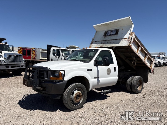 (Dixon, CA) 2001 Ford F-550 Regular Cab DRW Dump Truck Runs, Moves & Operates