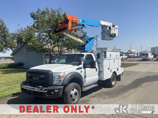 (Dixon, CA) Altec AT37G, Articulating & Telescopic Bucket mounted behind cab on 2013 Ford F-550 Dual