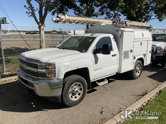 (Dixon, CA) 2017 Chevrolet Silverado 3500HD WT Enclosed Service Truck Runs & Moves
