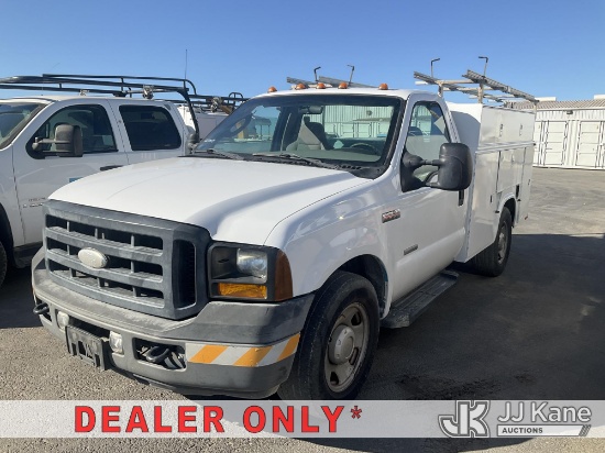 (Dixon, CA) 2006 Ford F-350 SD Service Truck Runs & Moves)( Engine Performance Concerns- Needs Start