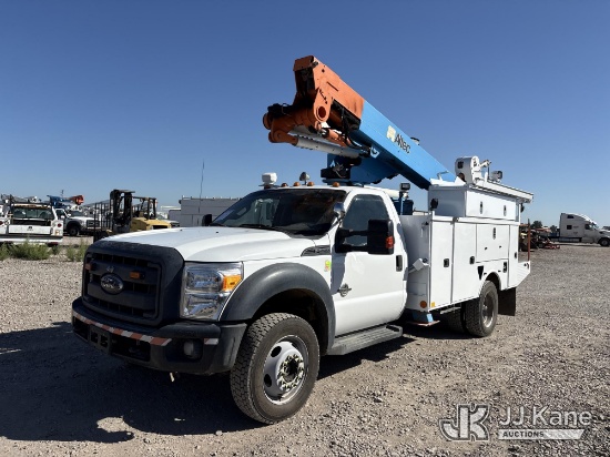 (Dixon, CA) Altec AT40M, Articulating & Telescopic Material Handling Bucket Truck mounted behind cab