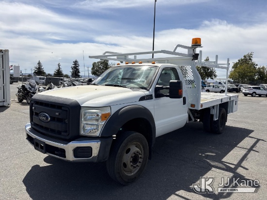 (Dixon, CA) 2015 Ford F-550 Regular Cab DRW Flatbed/Service Truck Runs & Moves