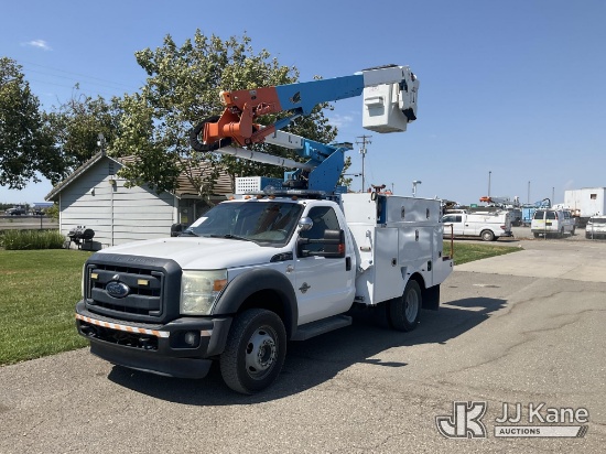 (Dixon, CA) Altec AT37G, Articulating & Telescopic Bucket mounted behind cab on 2015 Ford F-550 Dual