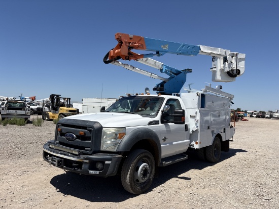 (Dixon, CA) Altec AT37G, Articulating & Telescopic Bucket mounted behind cab on 2013 Ford F-550 Regu