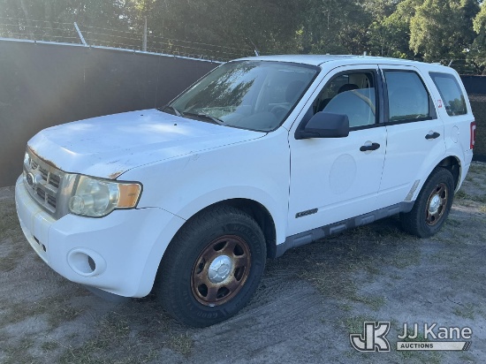 (Tampa, FL) 2008 Ford Escape 4-Door Sport Utility Vehicle, City of Tarpon Springs Unit Runs & Moves)