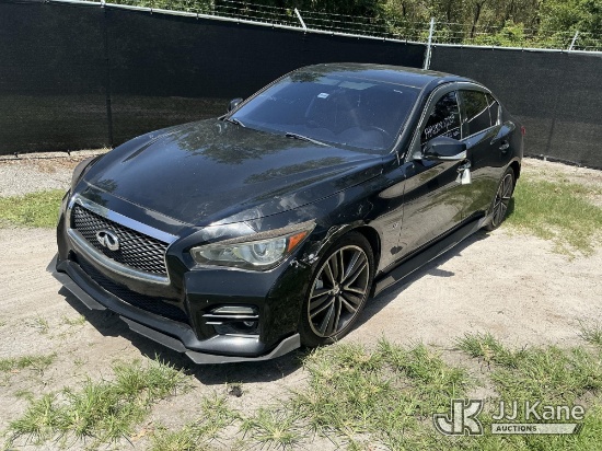 (Tampa, FL) 2015 Infiniti Q50 4-Door Sedan, State of Florida Unit Runs & Moves)(FL Residents Purchas
