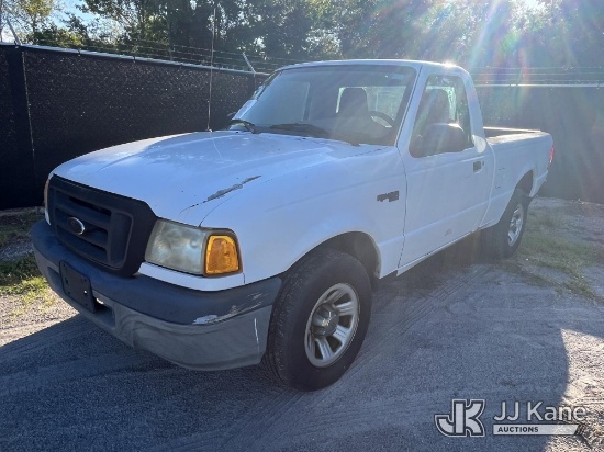 (Tampa, FL) 2004 Ford Ranger Pickup Truck Runs & Moves) (Exterior Defects - Tailgate Inop) (FL Resid
