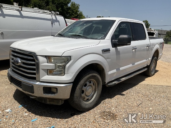 (Memphis, TN) 2016 Ford F150 4x4 Crew-Cab Pickup Truck Runs & Moves) (Dash Warning Indicators On, In