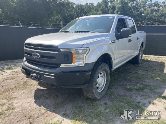 (Tampa, FL) 2018 Ford F150 Crew-Cab Pickup Truck, State of Florida Unit Runs & Moves) (Dash Warning