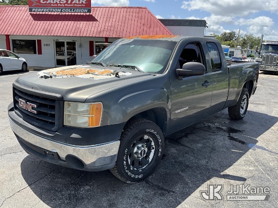 (Ocala, FL) 2011 GMC Sierra 1500 Work Truck Ext. Cab Pickup Truck, Former Police Vehicle Runs & Move
