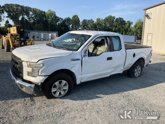 (China Grove, NC) 2016 Ford F150 Extended-Cab Pickup Truck WRECKED) (Not Running, Condition Unknown,