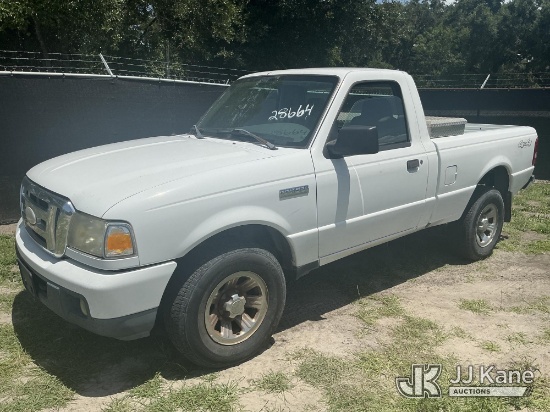 (Tampa, FL) 2007 Ford Ranger Pickup Truck, State of Florida Unit Runs & Moves)(FL Residents Purchasi