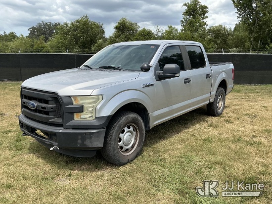 (Tampa, FL) 2015 Ford F150 4x4 Crew-Cab Pickup Truck, State of Florida Unit Runs & Moves) (Dash Warn