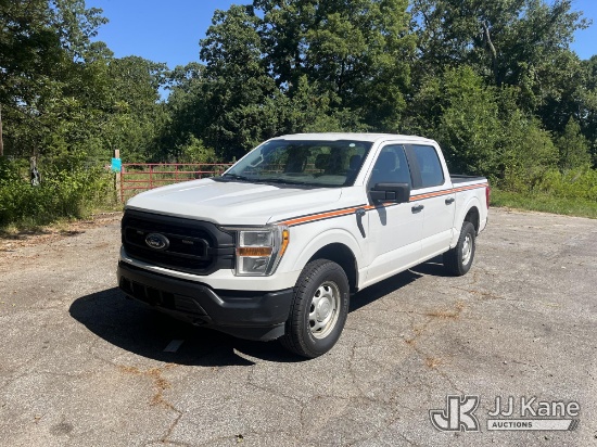 (Flowery Branch, GA) 2021 Ford F-150 Crew-Cab Pickup Truck Runs & Moves) (Dash Warning Indicators On