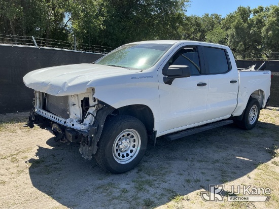 (Tampa, FL) 2021 Chevrolet Silverado 1500 4x4 Crew-Cab Pickup Truck, State of Florida Unit Wrecked)
