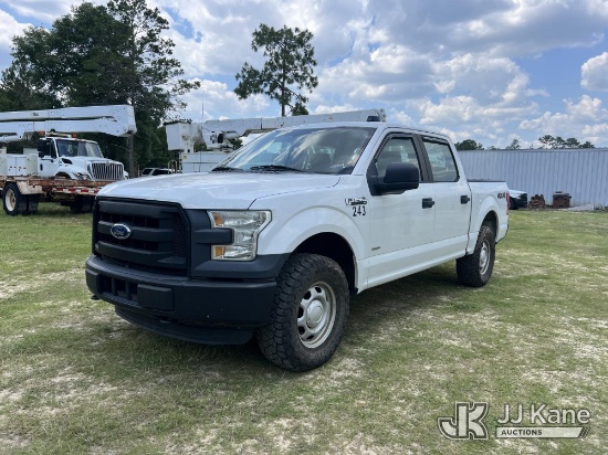 (Defuniak Springs, FL) 2016 Ford F150 4x4 Crew-Cab Pickup Truck, (Co-op Owned) Runs & Moves) (Dash W