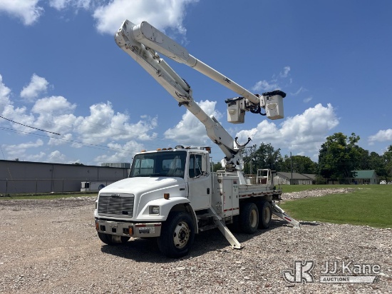 (Savannah, TN) Altec AM855, Over-Center Material Handling Bucket Truck rear mounted on 2002 Freightl