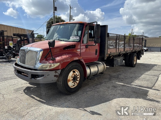 (West Palm Beach, FL) 2009 International 4300 Flatbed Truck Runs & Moves) (Hydraulic System Defect -