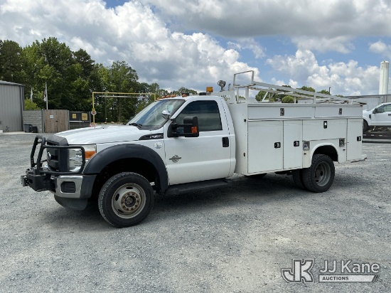(China Grove, NC) 2015 Ford F550 4x4 Service Truck Duke Unit) (Runs & Moves) (Dash Warning Indicator