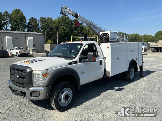 (China Grove, NC) 2012 Ford F550 Mechanics Service Truck Runs, Moves & Material Crane Operates