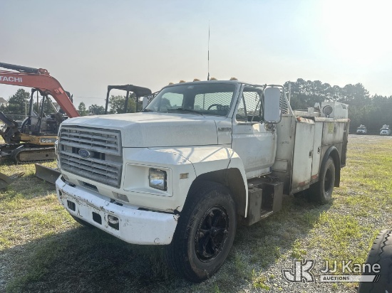(Roxboro, NC) 1997 Ford F700 Reel Loader Truck Runs & Moves) (Exterior Defects- See Pictures, Corros