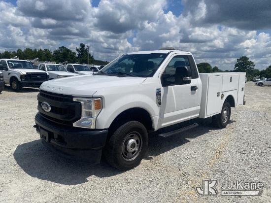 (Villa Rica, GA) 2020 Ford F250 4x4 Service Truck Runs & Moves) (Dash Warning Indicators On, Engine
