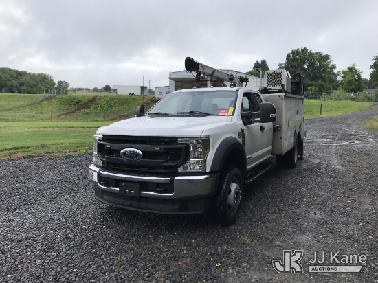 (Mount Airy, NC) 2022 Ford F-550 Extended-Cab Mechanics Service Truck Runs, Moves, Crane Operates