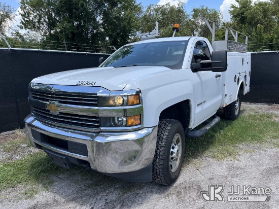 (Tampa, FL) 2016 Chevrolet Silverado 2500HD Work Truck Long Box Enclosed Service Truck Runs & Moves)