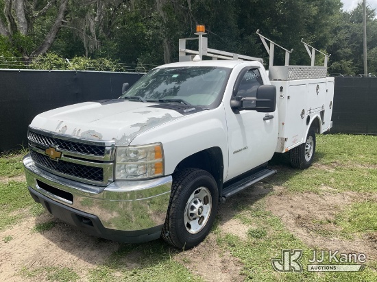 (Tampa, FL) 2013 Chevrolet Silverado 2500HD Enclosed Service Truck Runs & Moves) (Dash Warning Indic