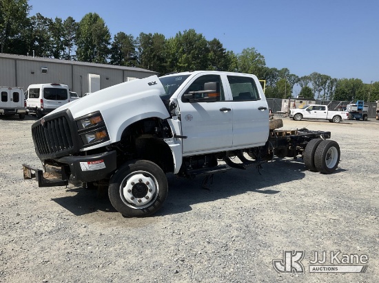 (China Grove, NC) 2024 International CV515 Crew-Cab Chassis Duke Unit) (* WRECKED *) (Not Running, C
