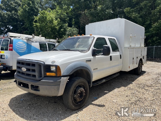(Memphis, TN) 2006 Ford F-550 Crew-Cab Enclosed High-Top Service Truck Runs & Moves