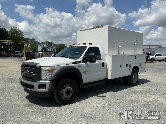 (China Grove, NC) 2015 Ford F550 Enclosed High-Top Service Truck Duke Unit) (Runs & Moves) (Dash War