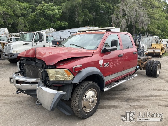 (Ocala, FL) 2011 Dodge Ram 5500 Crew-Cab Chassis Duke Unit) (Wrecked) (Runs & Moves) (Airbag Light O