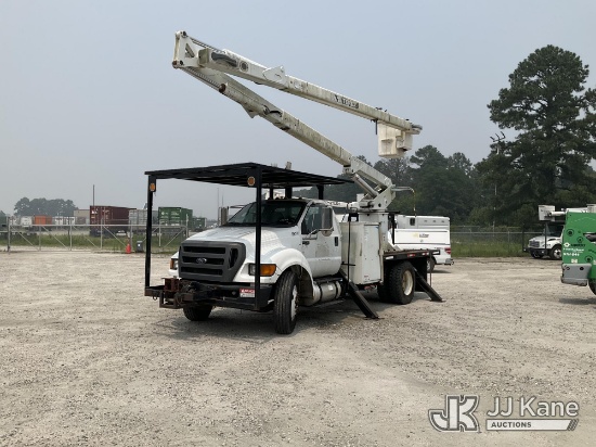 (Chester, VA) Terex/Telelect Hi-Ranger XT-60, Over-Center Bucket Truck mounted behind cab on 2015 Fo