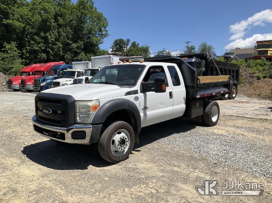 (Sparta, NC) 2015 Ford F-450 SD Extended-Cab Dump Flatbed Truck Runs & Moves
