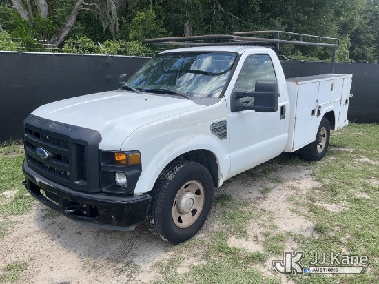 (Tampa, FL) 2008 Ford F-350 SD Service Truck, Hillsborough County School Board Unit Runs & Moves) (F