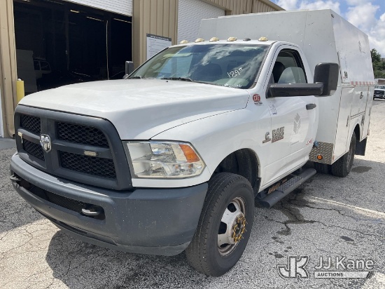 (West Palm Beach, FL) 2016 RAM 3500 Enclosed High-Top Service Truck Runs & Moves) (Check Engine Ligh
