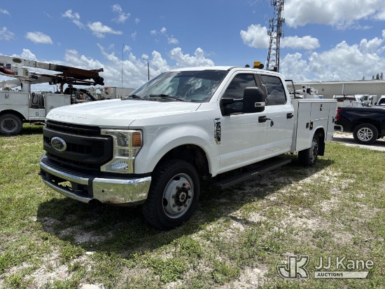 (Westlake, FL) 2020 Ford F350 4x4 Crew-Cab Service Truck Not Running, Condition Unknown) (Seller Sta