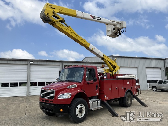 (Mayfield, KY) Terex/HiRanger HRX55-MH, Material Handling Bucket Truck rear mounted on 2016 Freightl