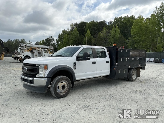 (China Grove, NC) 2020 Ford F550 Crew-Cab Flatbed/Service Truck Runs & Moves) (Dash Warning Indicato