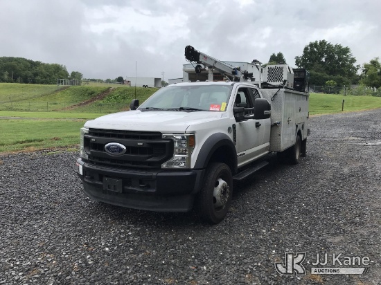 (Mount Airy, NC) 2020 Ford F-550 Extended-Cab Mechanics Service Truck Runs & Moves, Crane Operates