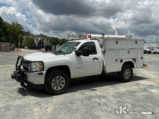 (China Grove, NC) 2013 Chevrolet Silverado 3500HD 4x4 Service Truck Duke Unit) (Runs & Moves