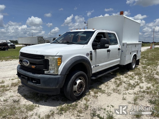 (Westlake, FL) 2017 Ford F450 4x4 Crew-Cab Enclosed Service Truck Runs & Moves) (Exterior Defects -