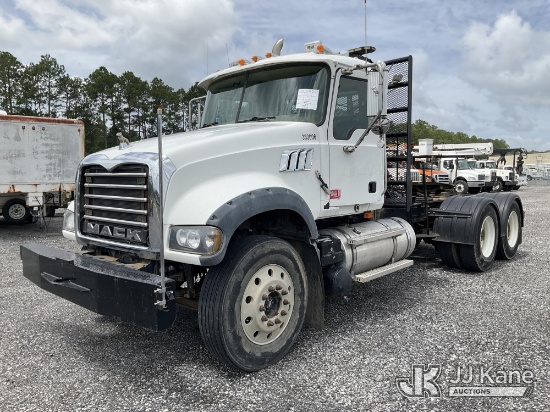 (Hammond, LA) 2008 Mack GU713 T/A Truck Tractor Runs & Moves) (Dash Warning Indicators On, Interior