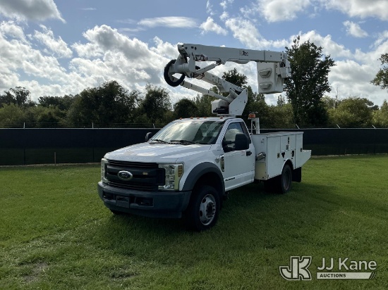(Tampa, FL) Altec AT40G, Articulating & Telescopic Bucket Truck mounted behind cab on 2018 Ford F550