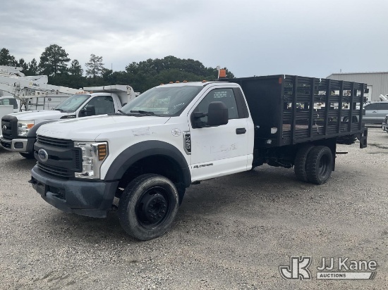 (Chester, VA) 2018 Ford F-450 SD Stake Truck Runs & Moves) (Engine Performance Concerns-Engine Knock